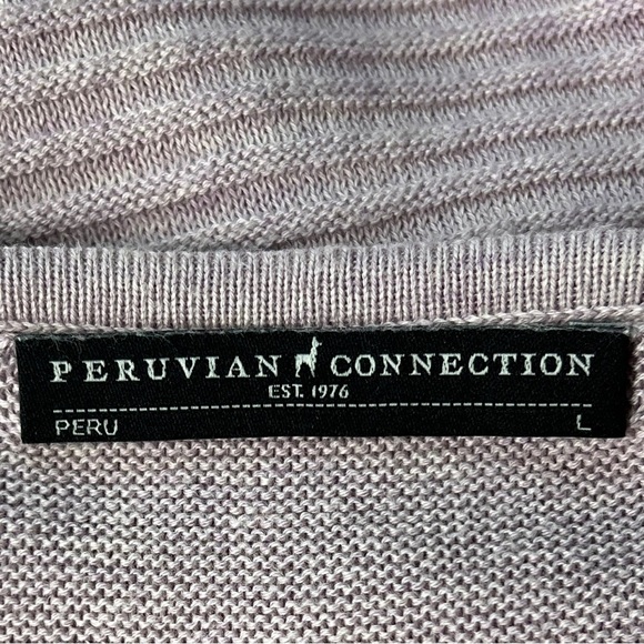 Peruvian Connection Lavender Purple Long Sleeve Tunic Sweater Dress Size L - Picture 5 of 5